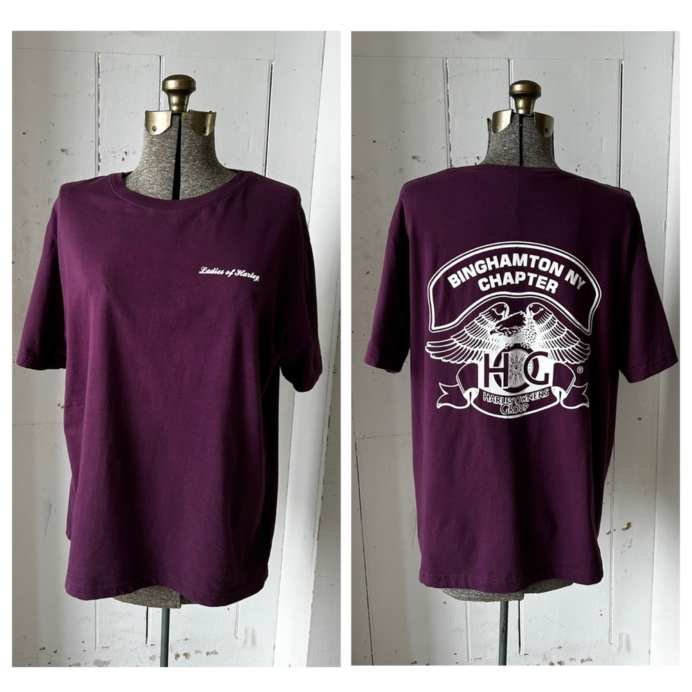 Harley Davidson Ladies  Crew Neck Short Sleeve Tee T-Shirt